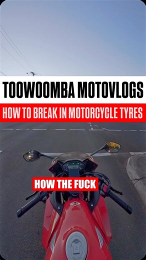 Breaking In Motorcycle Tyres There is a lot of different ways you can break in your motorcycle tyres to ensure you get an even contact patch throughout the whole tyres. But stick to these 3 things! 1. Be cautious and understand your brand new tyres are still slippery & slick. 2. Wear your tyres evenly & naturally by taking windy or twisty roads at a controlled speed to ensure you’re getting the correct contact on your tyres. 3. Give your tyres at least 50-100km to fully break in or into your tyr