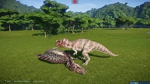 Ceratosaurus(Modified) VS T-Rex, Spinosaurus, I-Rex and Giganotosaurus - Jurassic World Evolution