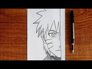 How to Draw Naruto Half Face Easy | Step by Step Drawing for Beginners