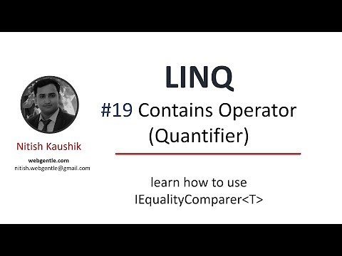(#19) Contains in LINQ | LINQ tutorial for beginners