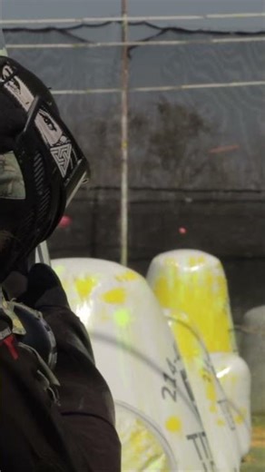 Shooting paintballs!