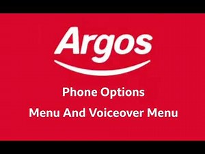 Argos - Phone Options Menu and Voiceover Menu