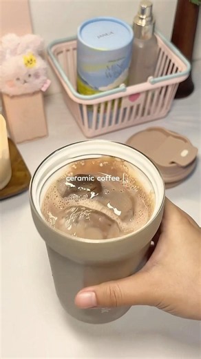 aesthetic ceramic coffee mug tumbler from AstarFlask 🫶🏻 #tumbler #FoodTok #cozyathome #cozyvibes