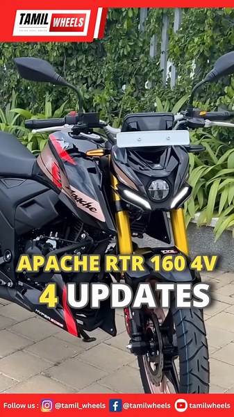 🚀 🔥 New Updates in Apache RTR 160 4V! | TVS Apache RTR 160 4V Tamil Review