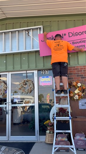 1.6K views · 51 reactions | It’s official! You can’t miss this sign…it’s your sign to stop by and check us out! | Junk N Disorderly | Facebook