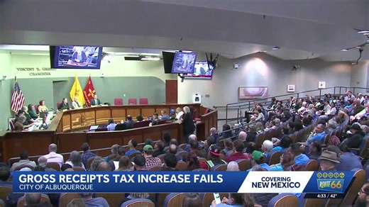 Albuquerque gross receipts tax increase fails