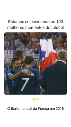 Futebol Underground on Instagram: "Em 15 de julho de 2018, a França conquistou a Copa do Mundo da FIFA na Rússia, vencendo a Croácia por 4 a 2 na final em Moscou. Com jovens estrelas como Mbappé, Pogba e Griezmann brilhando em campo, a equipe comandada por Didier Deschamps mostrou talento, velocidade e união, garantindo o segundo título mundial da história do país. 💬 E você, lembra da emoção da França levantando a taça em 2018? Comenta aqui! Se você é novo por aqui, Siga 👉 @futebolunderground_