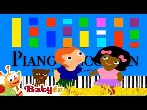 BabyTV - Let's Go Round Slow EASY Medium 4K Piano Tutorial