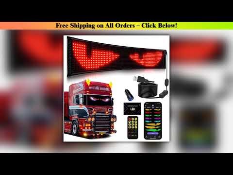 Dynamic Devil Eyes Light for Car Truck Windshield Programmable LED Display Flexible Soft Screen DIY