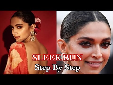 😍Sleek Bun Tutorial: Get Deepika Padukone's Signature Look in Minutes! 💫 | Step-by-Step Guide