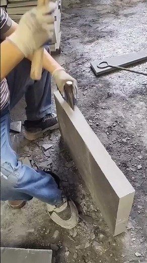 Manual Stone Splitting Technique by Chiseling - Good tools and machinery make work easy