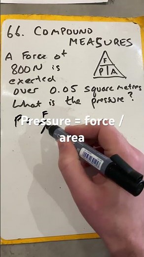 Topic 66: compound measures #maths #gcsemaths pressure force area