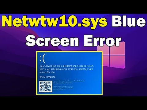 how to FIX Netwtw10.sys Blue Screen Error windows 10 or 11