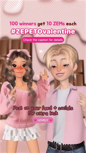 ZEPETO | Which outfit is your favorite? 💖 Style it with a Valentine vibe and post it on your feed for a chance to win from 1,000 ZEMs! 🎁✨ 💝 How to... | Instagram