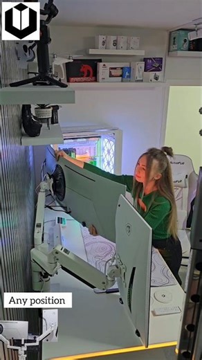 Clean Dual Monitor Setup with ULTRARM Vision Monitor Arm 👋