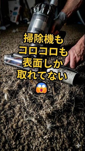掃除機もコロコロも負けた。カーペットの最強掃除グッズが意外すぎた🧤 #れぴてる