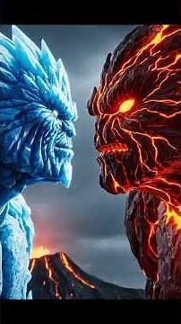 Cryonos vs Volcanus | Fire & Ice Clash – Epic AI Monster
