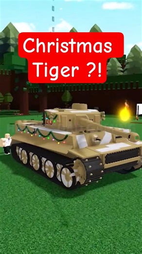 Roblox Build a Boat for Treasure Realistic Christmas Tiger Tank! #roblox #babft