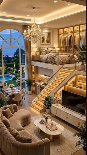 Luxury Duplex Loft Transformation ✨ Arched Window + LED Stairs + Mezzanine Bedroom | Before & After