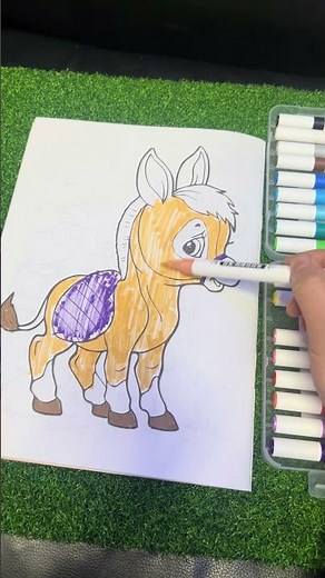 Donkey Painting For Kids | Paint With Chikki | Donkey Colouring Preschool Kids #shorts #coloring
