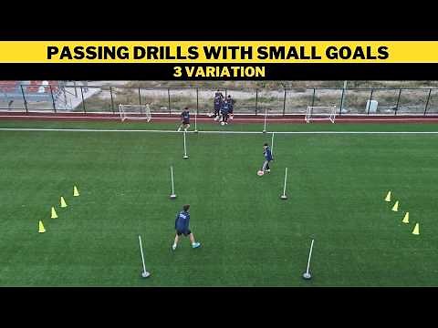 Passing Drills with Small Goals | 3 Variations | Football/Soccer Training