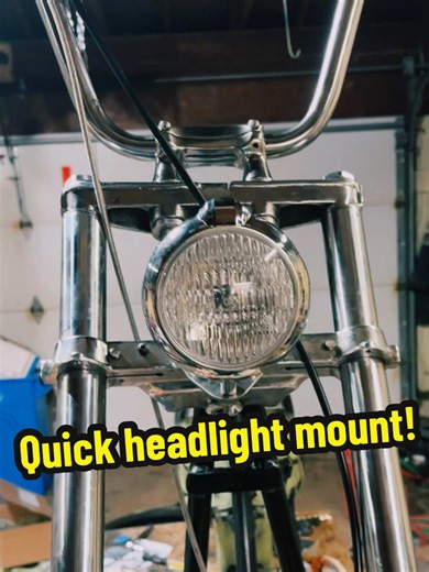 Chopper Build Season: Quick Headlight Mount Freebie!