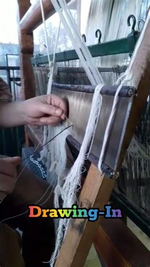 Drawing in process in weaving for fabric manufacturing #drawingin #weaving #fabricmanufacturing