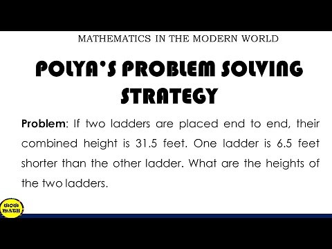 POLYA’S PROBLEM SOLVING STRATEGY