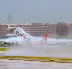 222K views · 14K reactions | ✈️ Special Boeing 747-8 departs Wet...