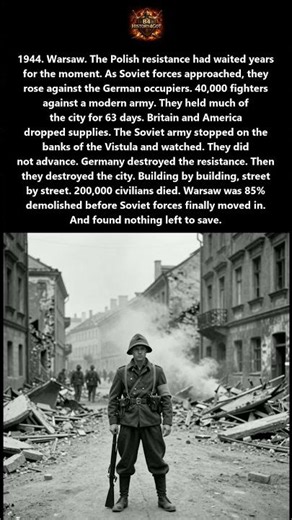 The Warsaw Uprising — 63 Days of Resistance Against the Nazis 1944 #history #shorts #ww2