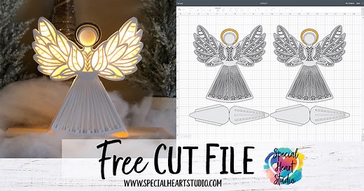 Free SVG Cut File - 3D Layered Christmas Angel