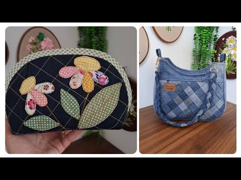 Easy way to sewing patchwork bags:Easy Tricks with scraps _textile art