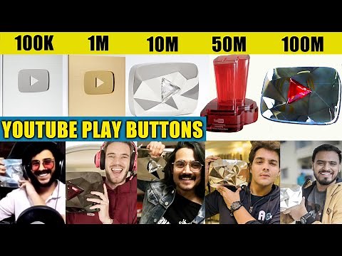YouTube PLAY Buttons DETAILS | Creator Awards | RUBY, RED DIAMOND | Carry Minati And More...