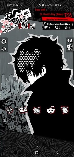 persona 5 android theme