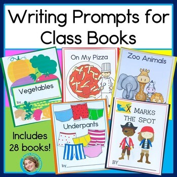 Class Books Preschool & Kindergarten Writing Prompts & Name Writing Practice