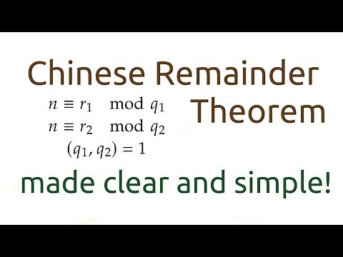 Chinese Remainder Theorem, the EASY way.