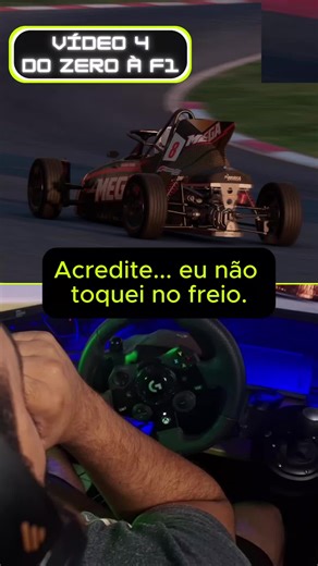 🚫 EU NÃO TOQUEI NO FREIO! (O erro invisível) Achei que o segredo era só no freio, mas o Fórmula Vee me ensinou que tirar o pé do acelerador é o que mata. 💀 Isso se chama