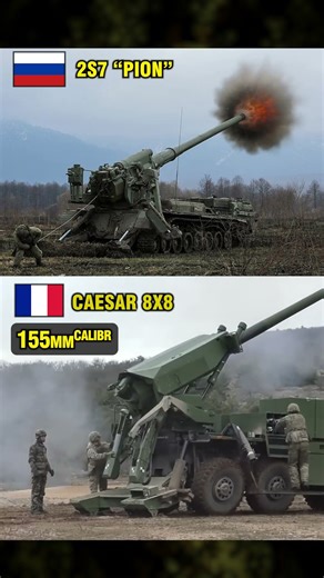 2S7 "Pion" vs Caesar 8X8 SPG Comprasion
