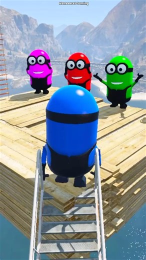 Gta V Blue Minion Jump\\Fails #shorts #gta5