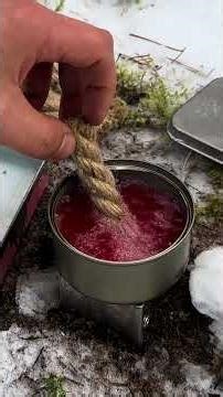 Survival Skills: Firestarter From Rope & Candle Bushcraft Trick #survival #bushcraft #shorts