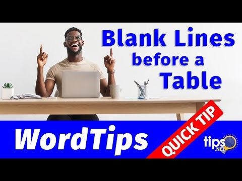 Adding Blank Lines before a Word Table