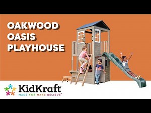 Oakwood Oasis Playhouse I KidKraft Wooden Outdoor Playhouses