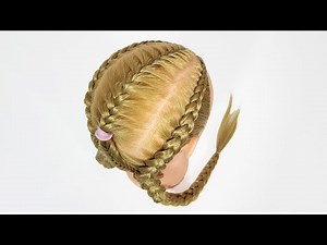 Dutch Braids and Fishtail Combo Hairstyle — Braiding Tutorial #116