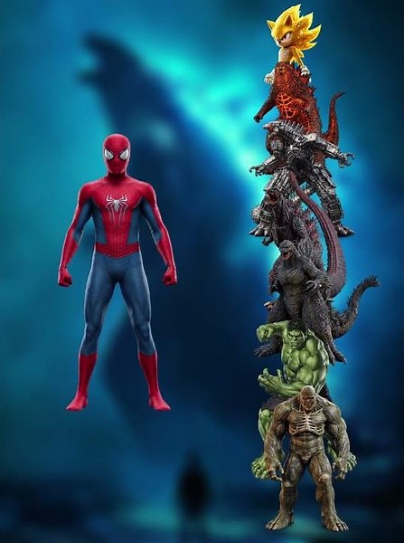 Spider-Man vs EVERYONE! (Hulk, Godzilla, Super Sonic) 😱 #godzilla #spiderman