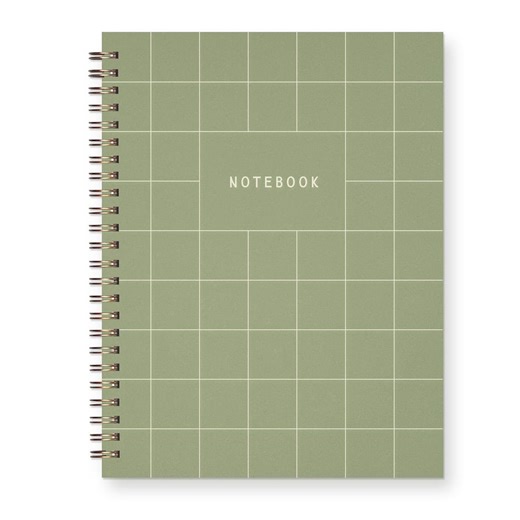 Grid Notebook Journal - Notebook | Lined Pages | Spiral Bound | Hard Cover
