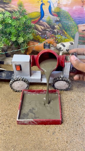 DIY mini tractor new construction machine science project #project #handpump #ytshorts