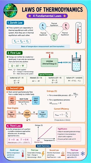 🔥 Laws of Thermodynamics | Chemistry & Physics