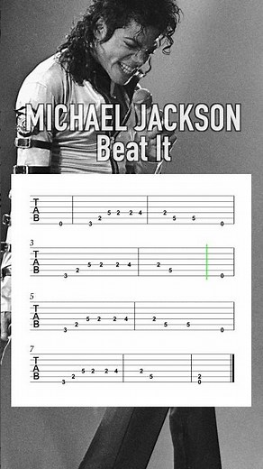 Michael Jackson - Beat It - EASY GUITAR TAB