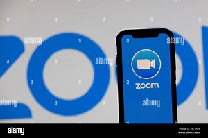 LONDON, UK - April 2nd 2020: Popular Zoom video conference app icon on a mobile device Stock Photo - Alamy