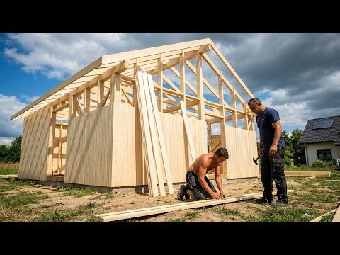 We Built a Good Wooden House - Full Construction Process